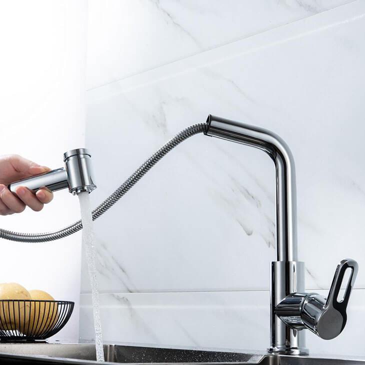 360° Rotating Homelody Kitchen Faucet with Pull-out Hand Spray Tap - Homelody