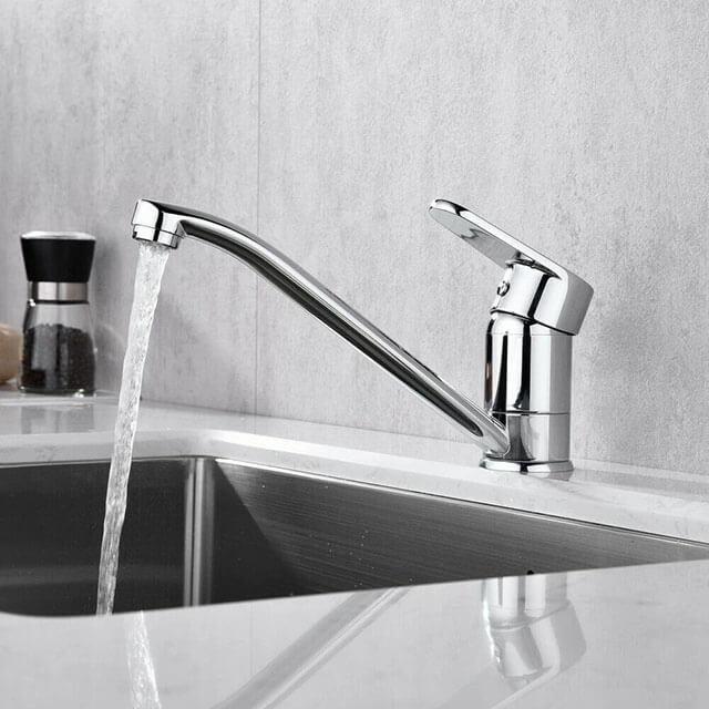 Brass chrome single handle low pressure kitchen faucet Homelody - Homelody