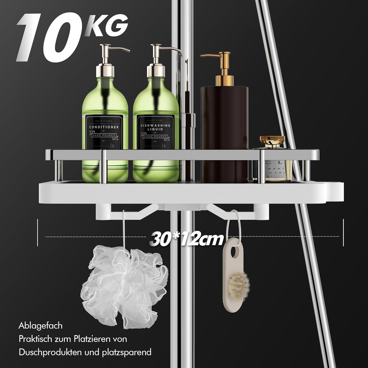 HOMELODY Shower System with Thermostat Chrome Shower Fitting Complete Set Round