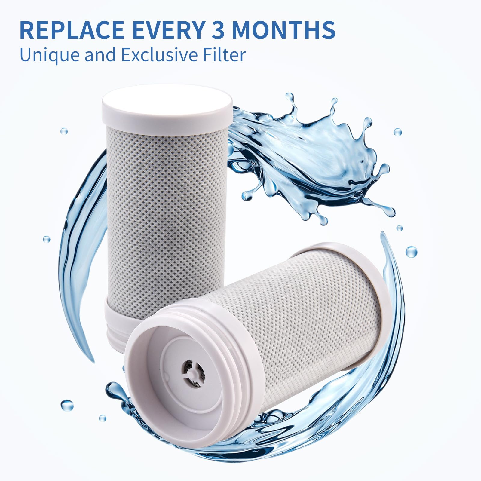 HOMELODY Water Filter Tap Water Filter for The Tap Drinking Water Filter for Home Kitchen Filtering of Around 70 Substances (Cartridge)