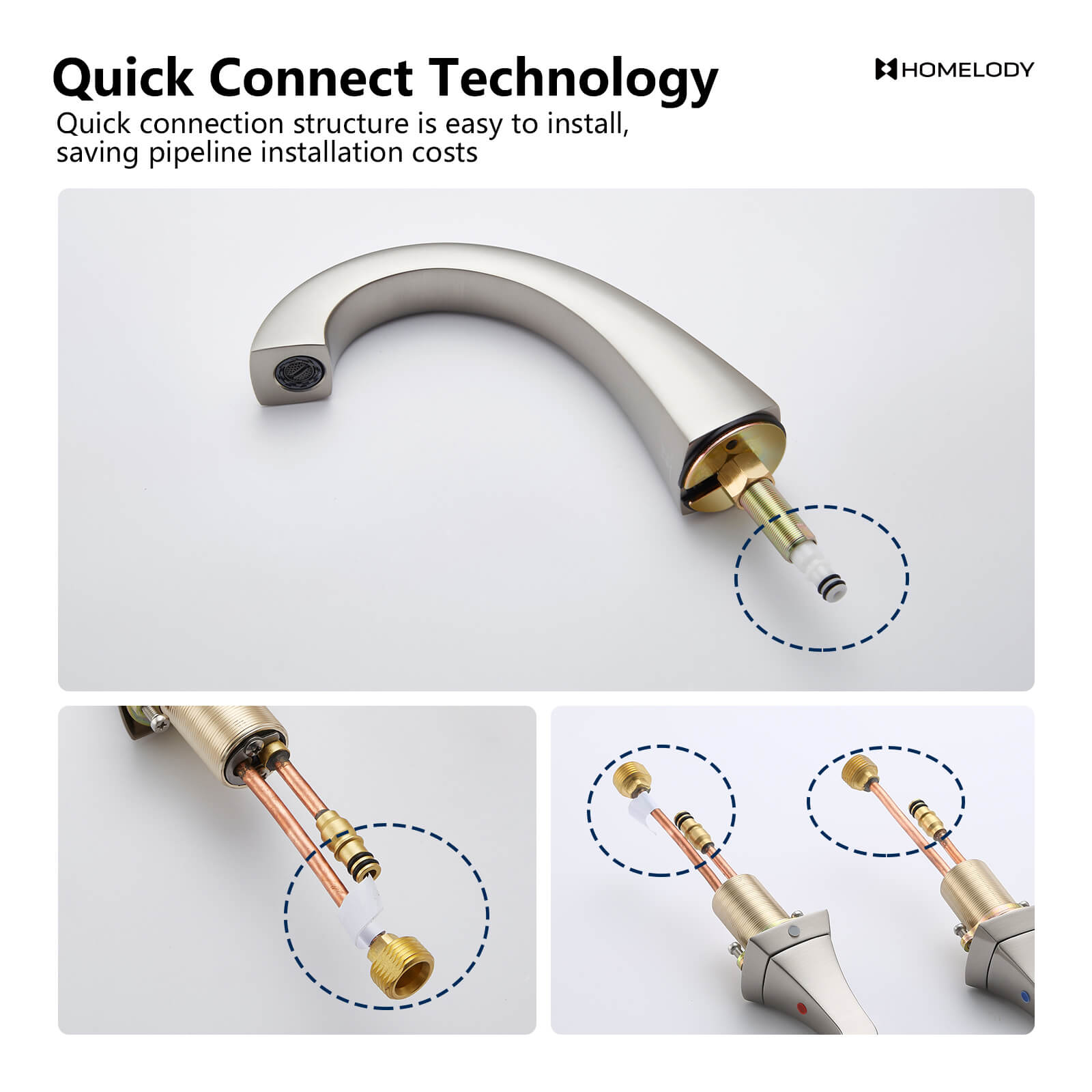 HOMELODY Bathroom Faucet for 3 Hole