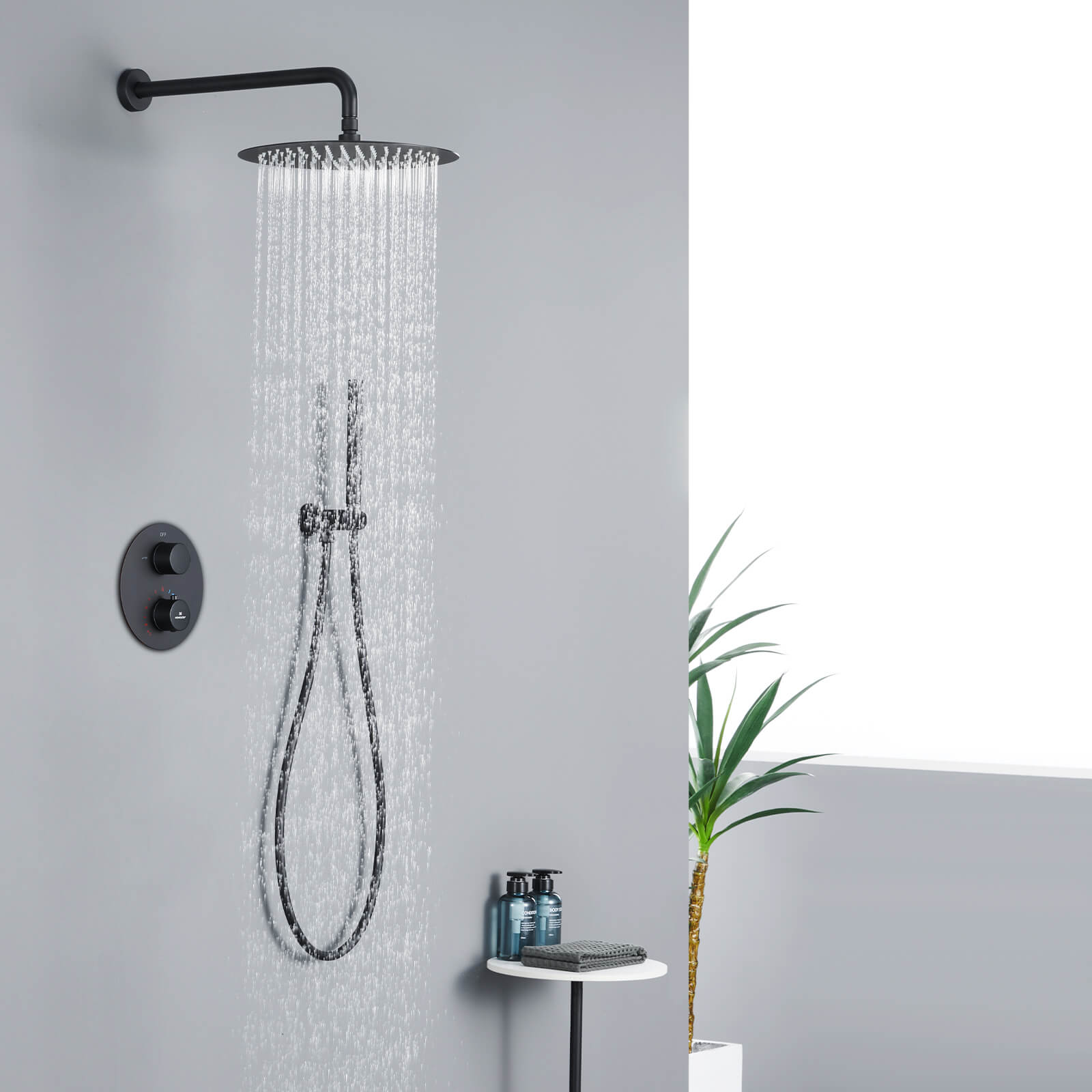 Homelody 38℃ Thermostatic Round Concealed Shower System