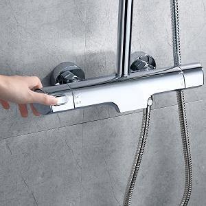 3 Functions Thermostatic Shower System with Shower Mixer Homelody - Homelody