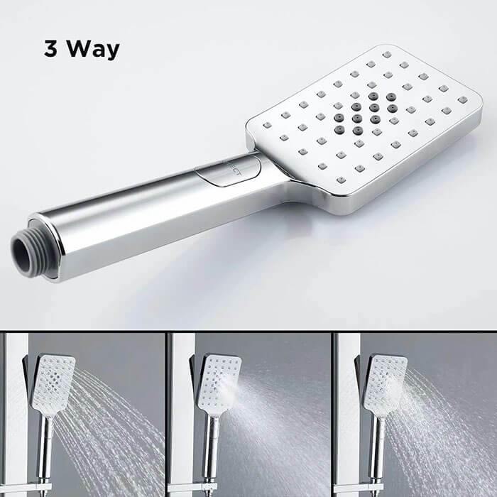 3 Jet Types Handheld Shower Homelody Square Shower Set with Height-Adjustable - Homelody