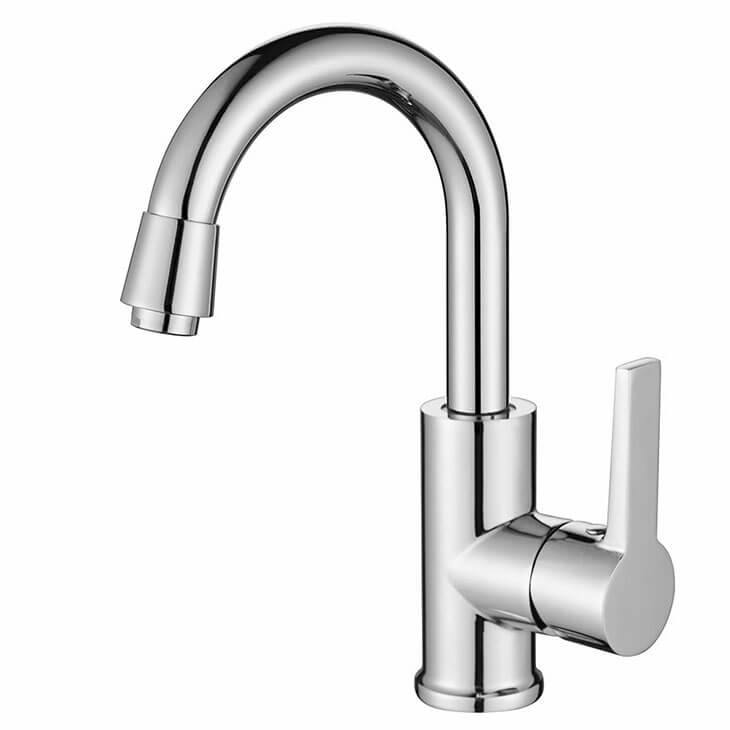 360 ° Swivel Chrome Single Lever Faucet for Kitchen or Bathroom Homelody - Homelody