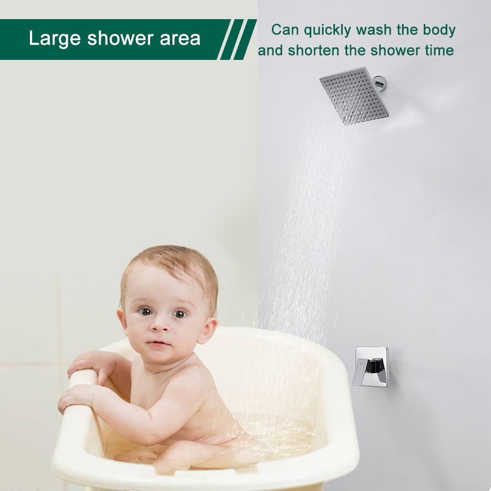 Aihom Shower Head Set, 8-Inch Touch-Clean Shower-head