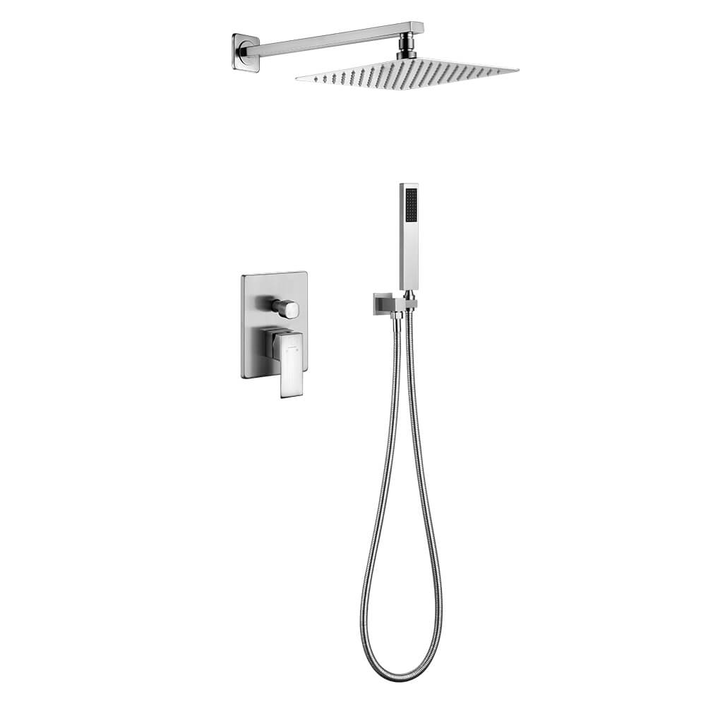 HOMELODY Shower Faucet Set (with Valve) Wall Mounted with High Pressure Rainfall Shower Head