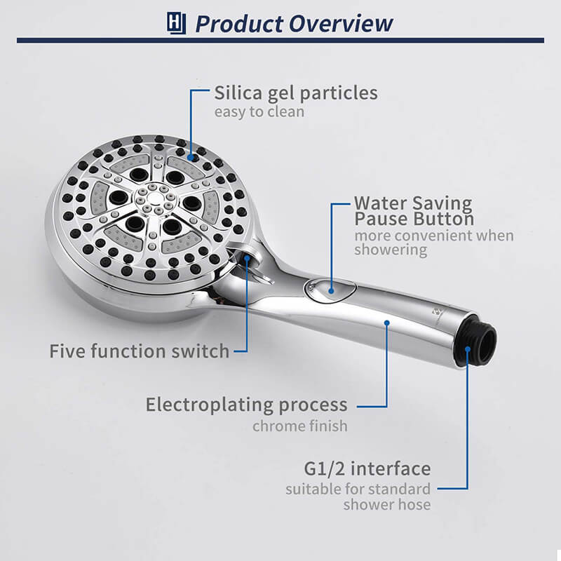 5 Setting Shower Head Handheld 