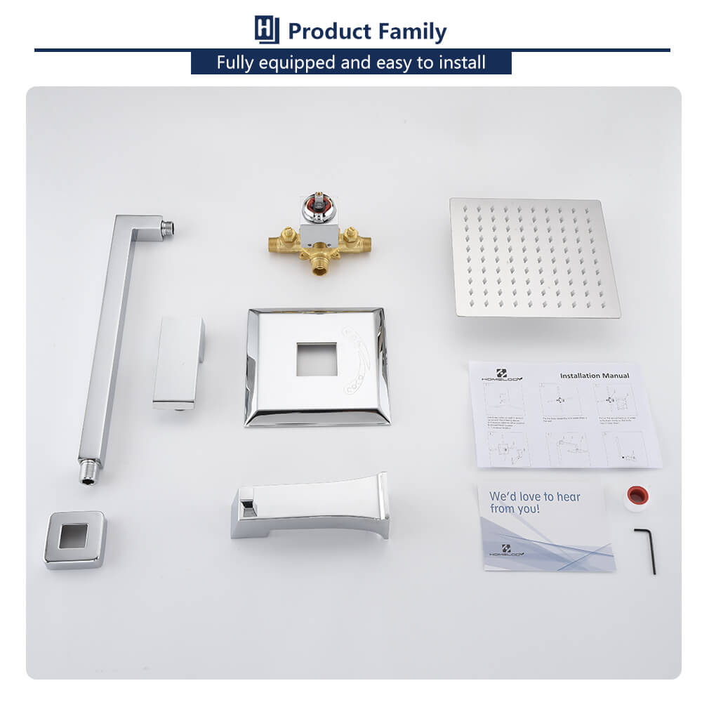 HOMELODY Shower Faucet Shower Valve Trim Kit Tub and Shower Faucet Set(Valve Included)