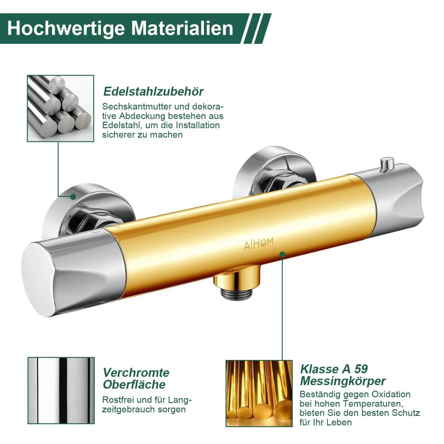 Chrome Brass Thermostatic Mixer
