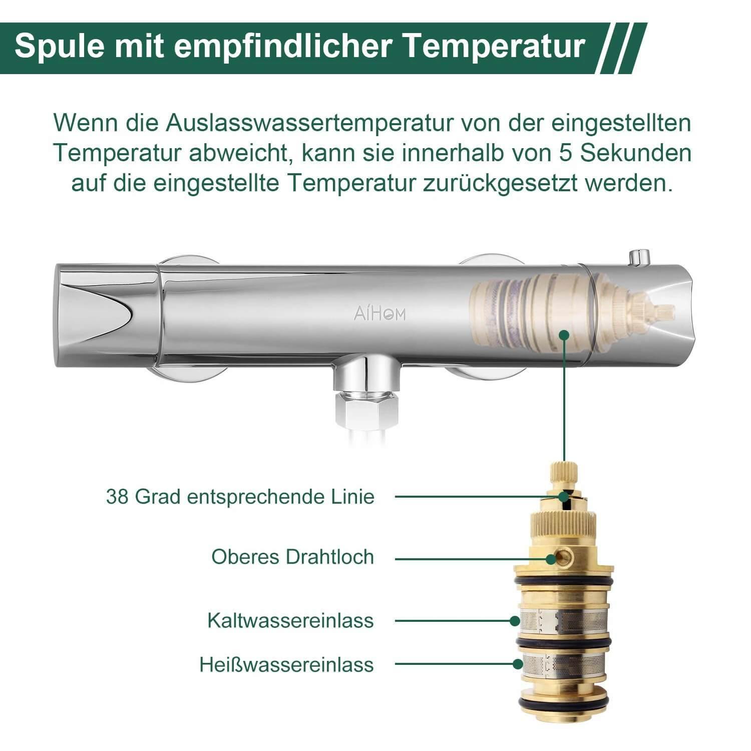 Chrome Brass Thermostatic Mixer