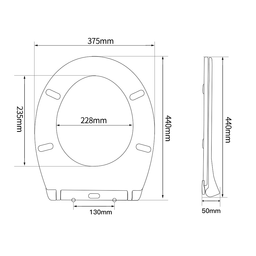 HOMELODY Soft Close White Toilet Seat Stainless Steel Hinges