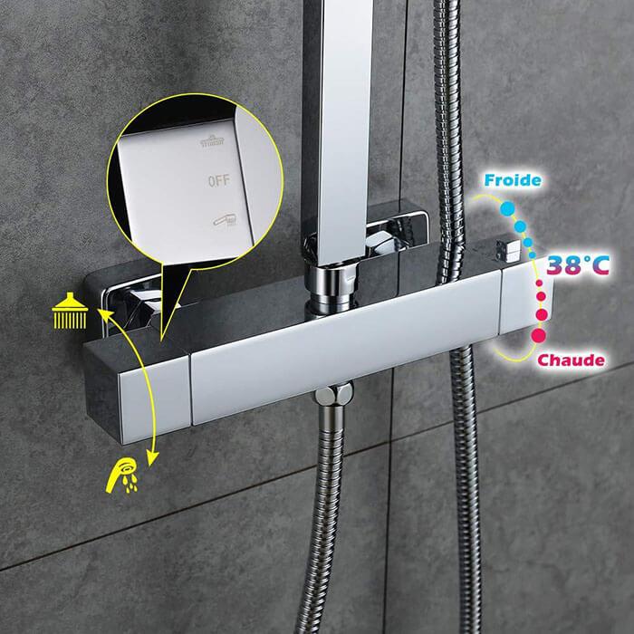 Best quality Homelody shower mixer with chrome thermostat shower sets - Homelody