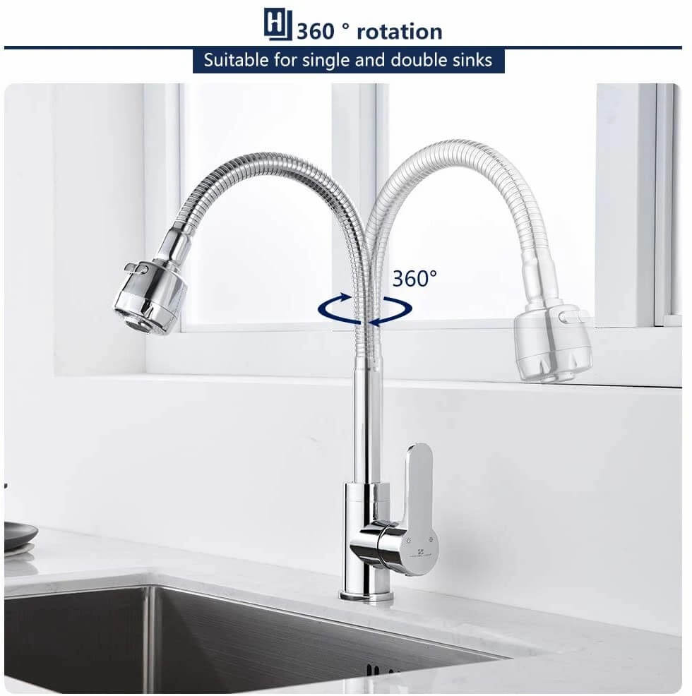 brass single lever kitchen faucets