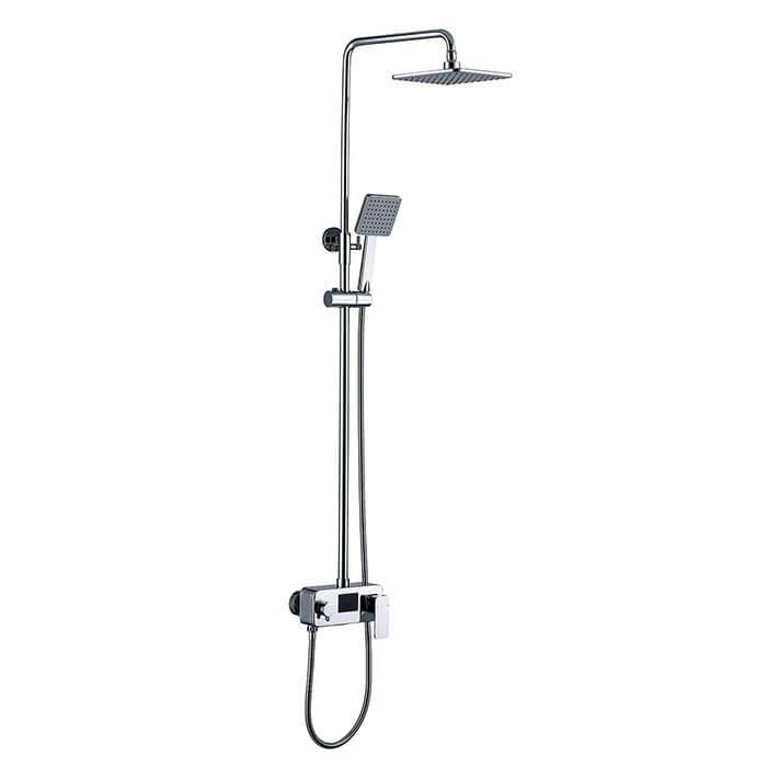 Homelody 2 Functions Thermostatic Shower Column with LCD Hydroelectric Display shower time and temperature - Homelody