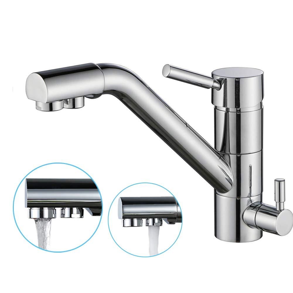 Homelody 3 way kitchen faucet with water purification 3-in-1 mixing faucet modern kitchen essential - Homelody