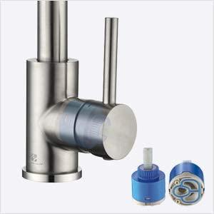 HOMELODY 304 Stainless Steel 360° Swivel Bathroom Faucet Brushed Nickel - Homelody