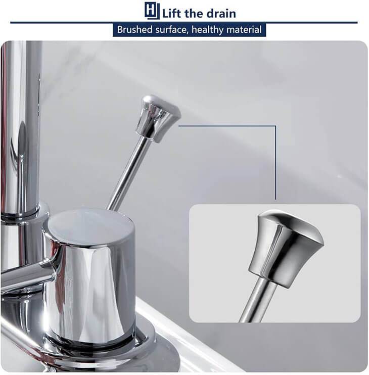 HOMELODY 360 Degree Swivel 2-Handle Bathroom Faucet Chrome - Homelody