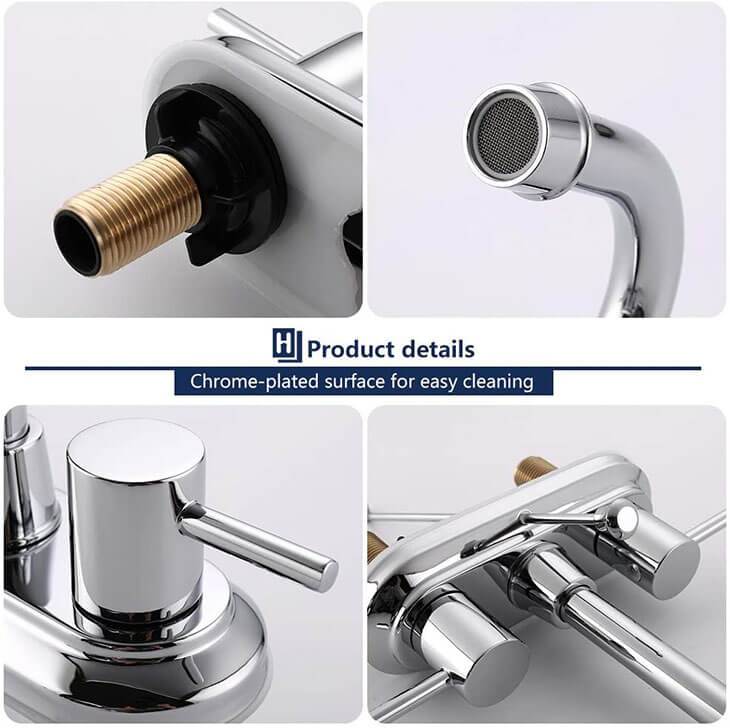 HOMELODY 360 Degree Swivel 2-Handle Bathroom Faucet Chrome - Homelody