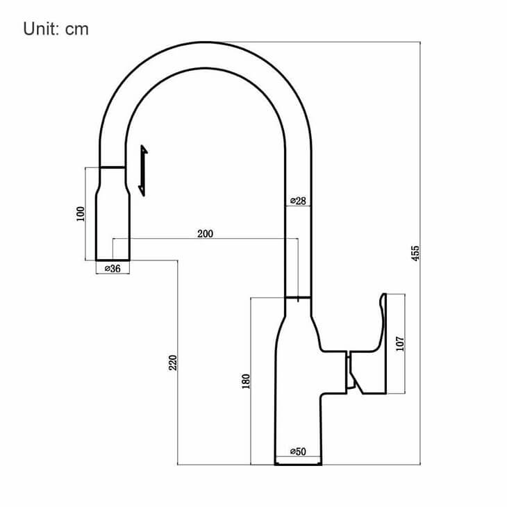 Homelody 360° Rotatable Kitchen Sink Mixer Tap Black with Shower - Homelody