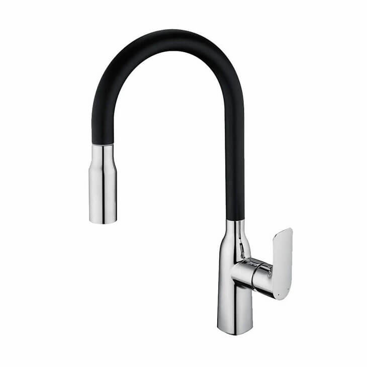 Homelody 360° Rotatable Kitchen Sink Mixer Tap Black with Shower - Homelody