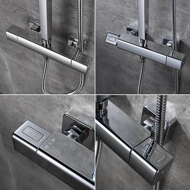 Homelody 38ºC Thermostatic Adjustable Shower Column Shower Set - Homelody