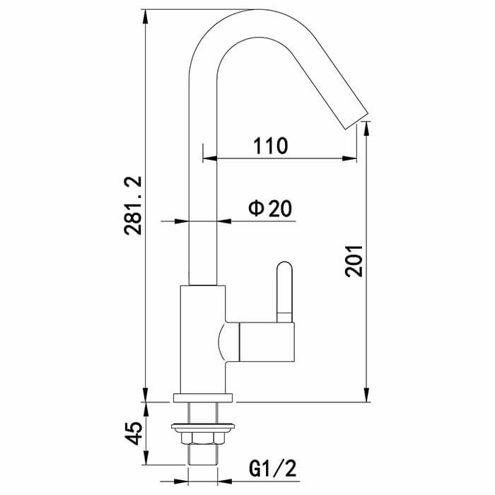 HOMELODY Bathroom Faucet Cold and Hot Water Single Lever Rotatable 360 ° Taps - Homelody