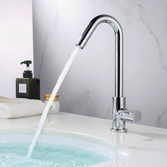 HOMELODY Bathroom Faucet Cold and Hot Water Single Lever Rotatable 360 ° Taps - Homelody