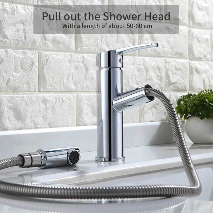 Homelody Brass Chrome-plated single handle Removable Lavatory Washbasin Faucet for Bathroom - Homelody