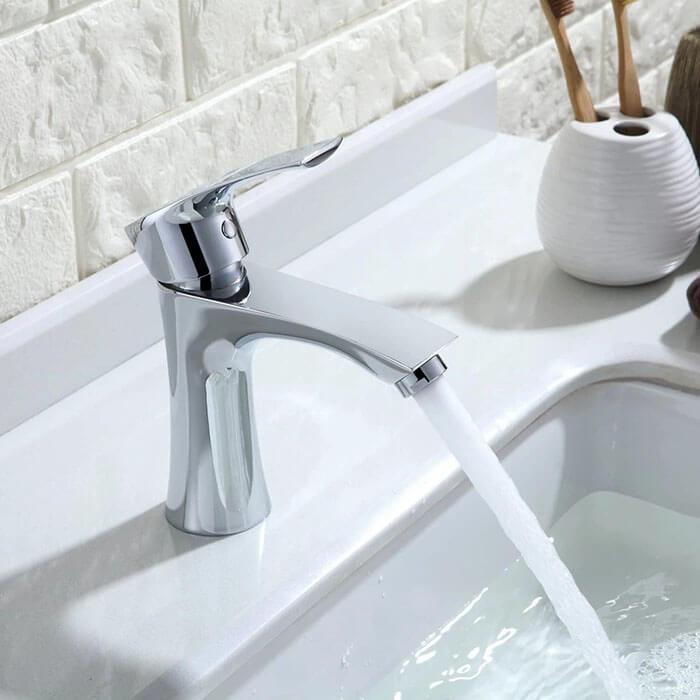 Homelody Chrome bathroom faucet pull-up single handle for modern bathrooms - Homelody