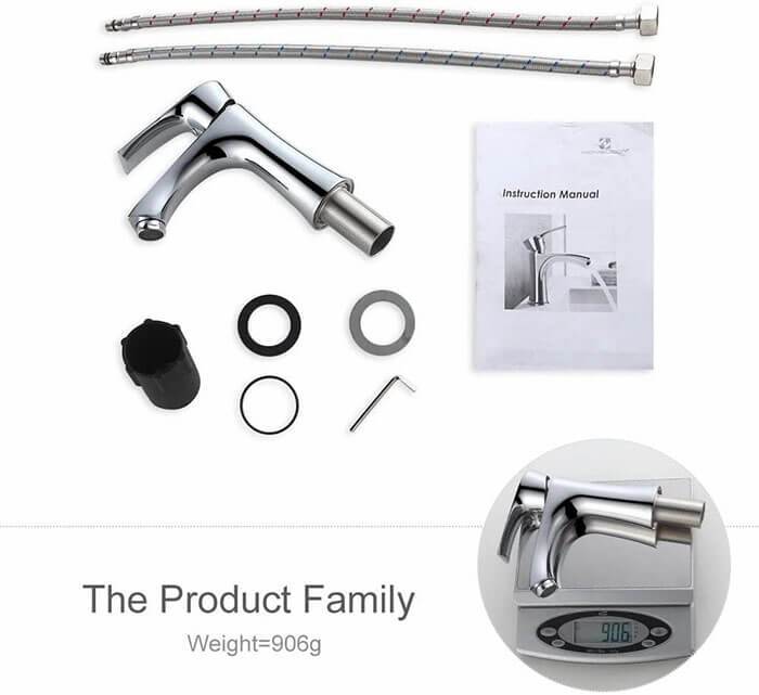 Homelody Chrome bathroom faucet pull-up single handle for modern bathrooms - Homelody