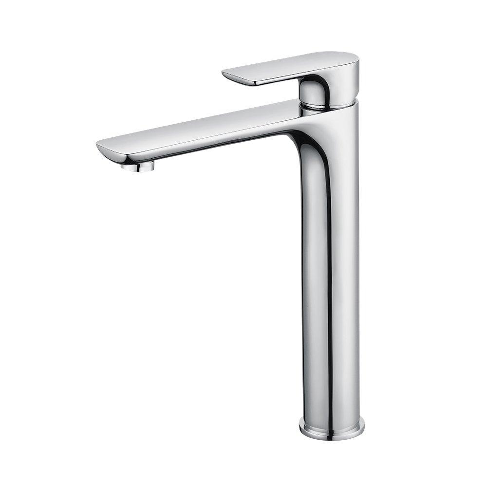 Homelody Chrome Plated high Basin Faucet Brass pull up mixer - Homelody