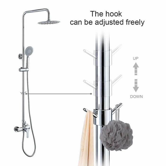 HOMELODY chrome Shower system with 3-jet hand shower Shower set - Homelody