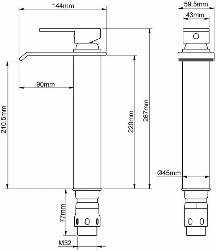 Homelody Cold and Hot Water Bathroom Basin Sink Faucet - Homelody