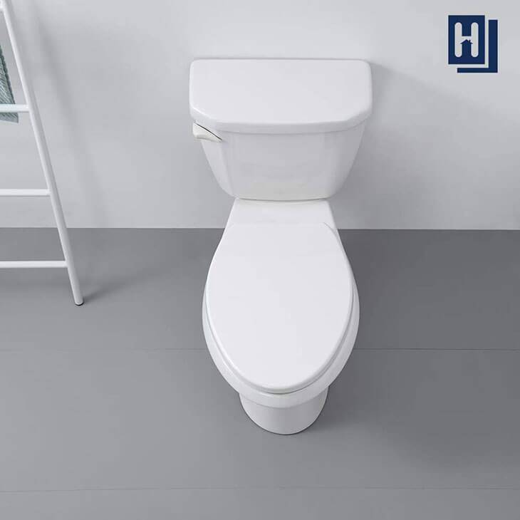 HOMELODY Elongated Toilet Seat White with Button - Homelody