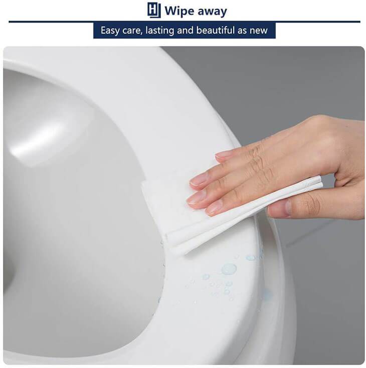 HOMELODY Elongated Toilet Seat White with Button - Homelody