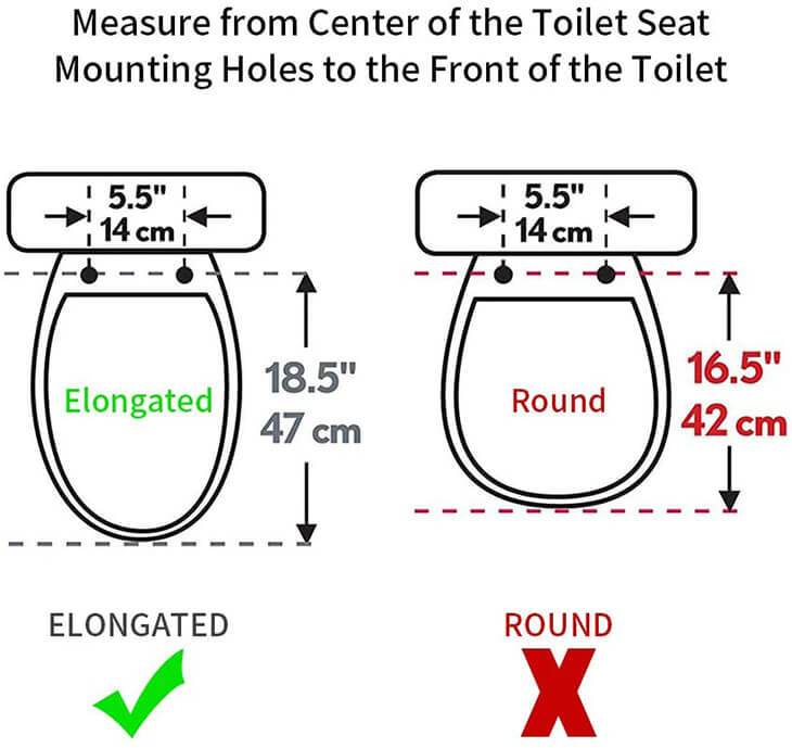HOMELODY Elongated White Toilet Seat - Homelody