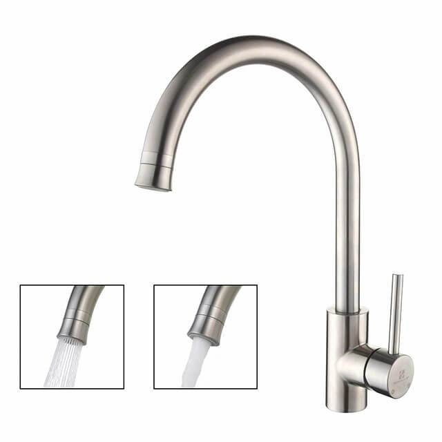 Homelody Kitchen Faucet Stainless Steel Sink Tap High arc style 360° Rotating - Homelody