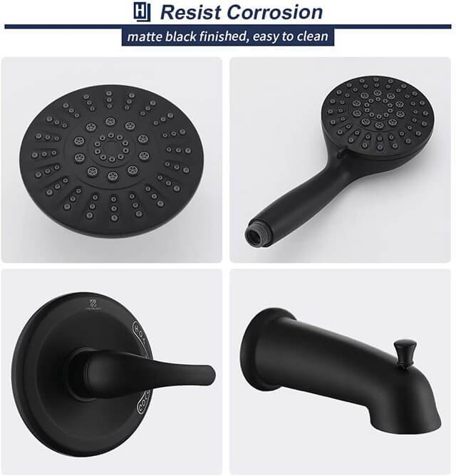 Homelody Matte Black Dual shower heads & Bathtub Combo Set - Homelody