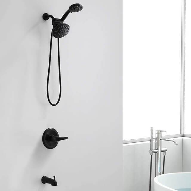 Homelody Matte Black Dual shower heads & Bathtub Combo Set - Homelody