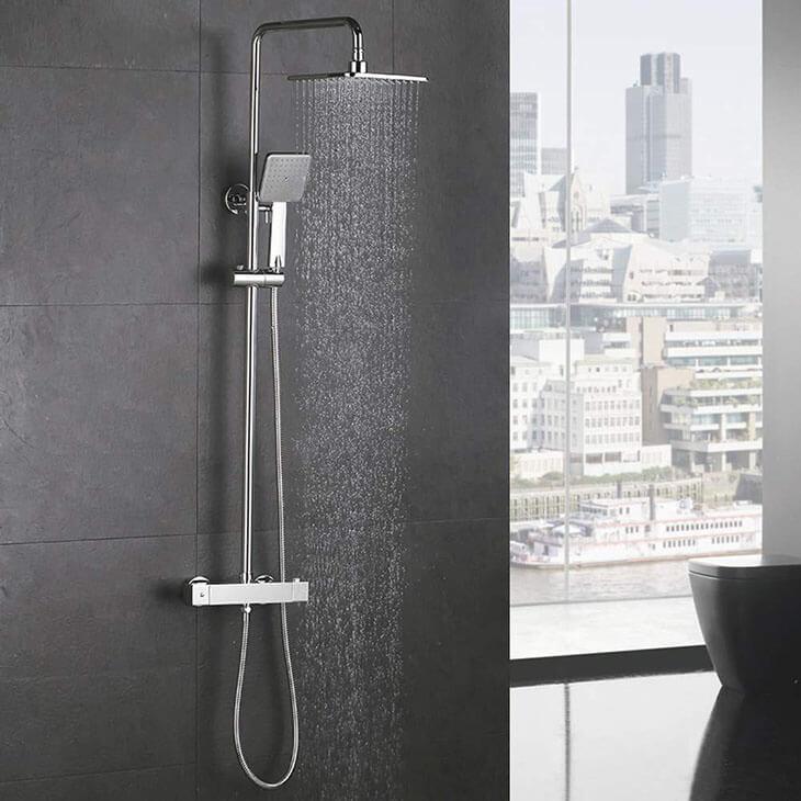 Homelody Silver-plated 38ºC Built-in thermostat Shower column - Homelody