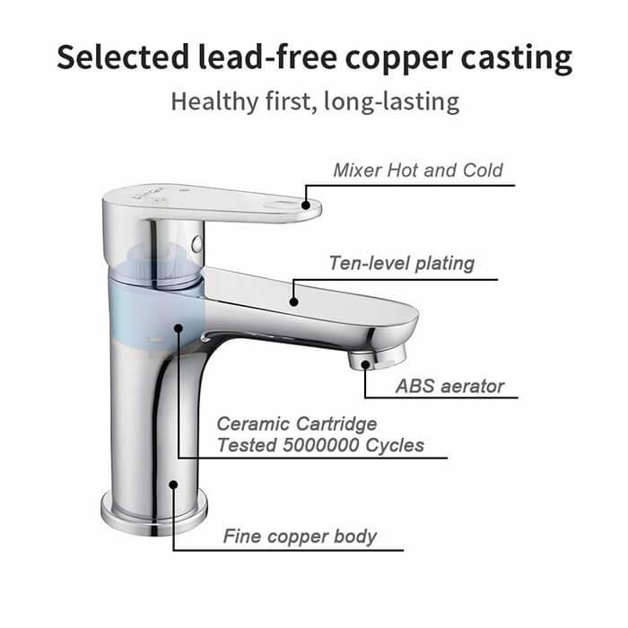 Homelody Single-Lever Bath Fittings Single Lever Basin Mixer Tap for Bathroom - Homelody