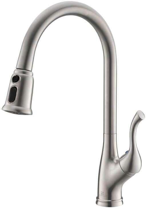 HOMELODY Single Lever Kitchen Sink Faucets with Pull Down Sprayer, Brushed Nickel - Homelody
