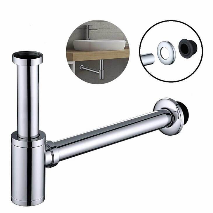 Homelody Stainless Steel Tube Siphon with Odor Trap - Homelody