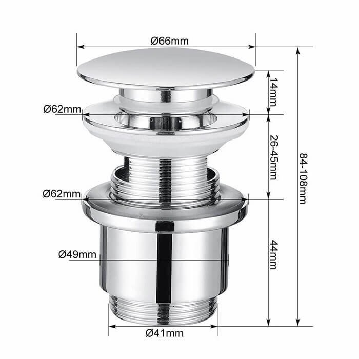 Homelody Universal Drain Valve Pop-Up Valve for Basin - Homelody