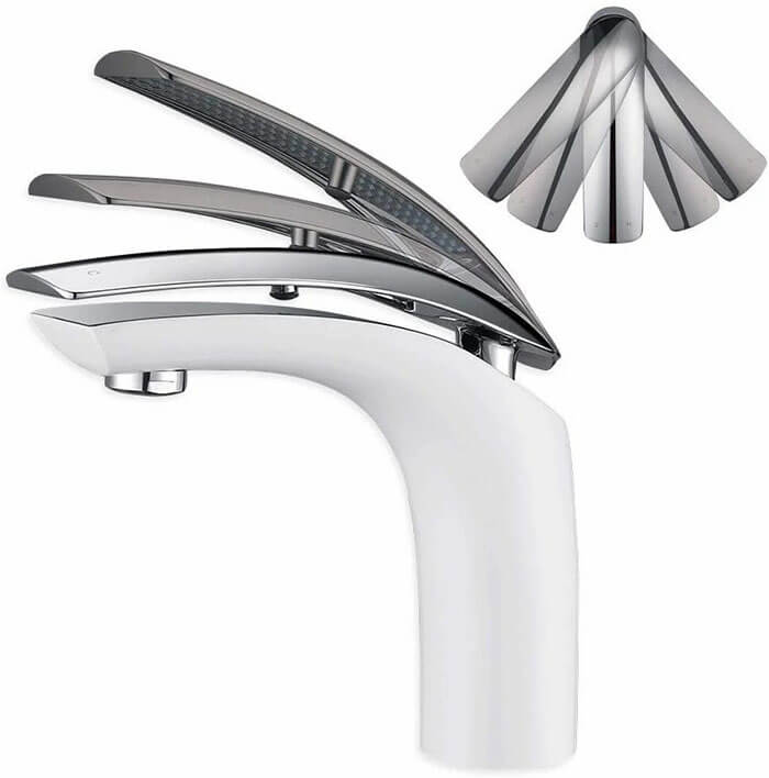 Homelody White brass Mixer Bathroom Faucet modern style - Homelody