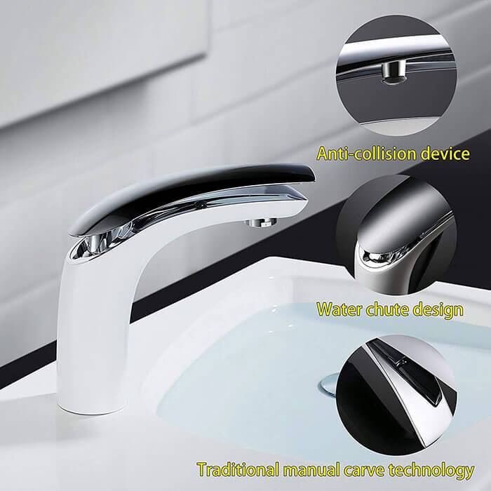 Homelody White brass Mixer Bathroom Faucet modern style - Homelody