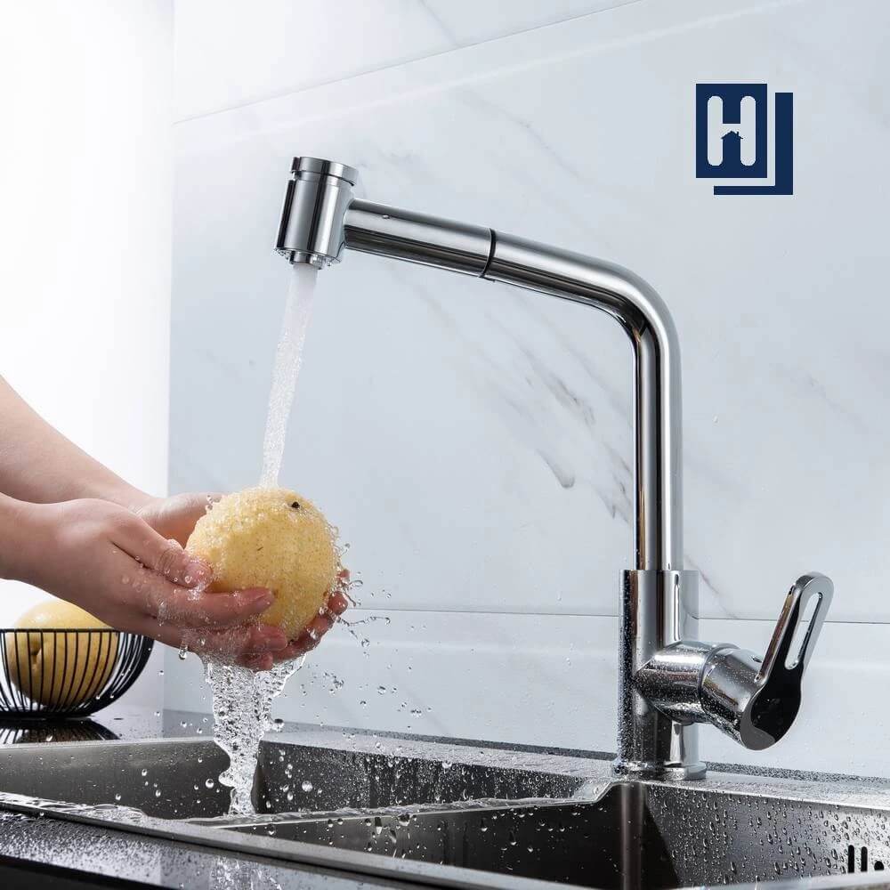 pull-out brass sink mixer