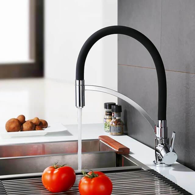 Removable Black Kitchen Faucet Silicone Grade 360 ° high quality brass faucet Homelody - Homelody