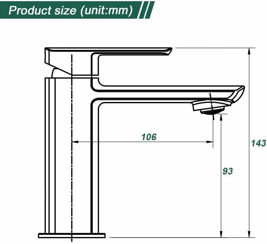 single lever bathroom faucet